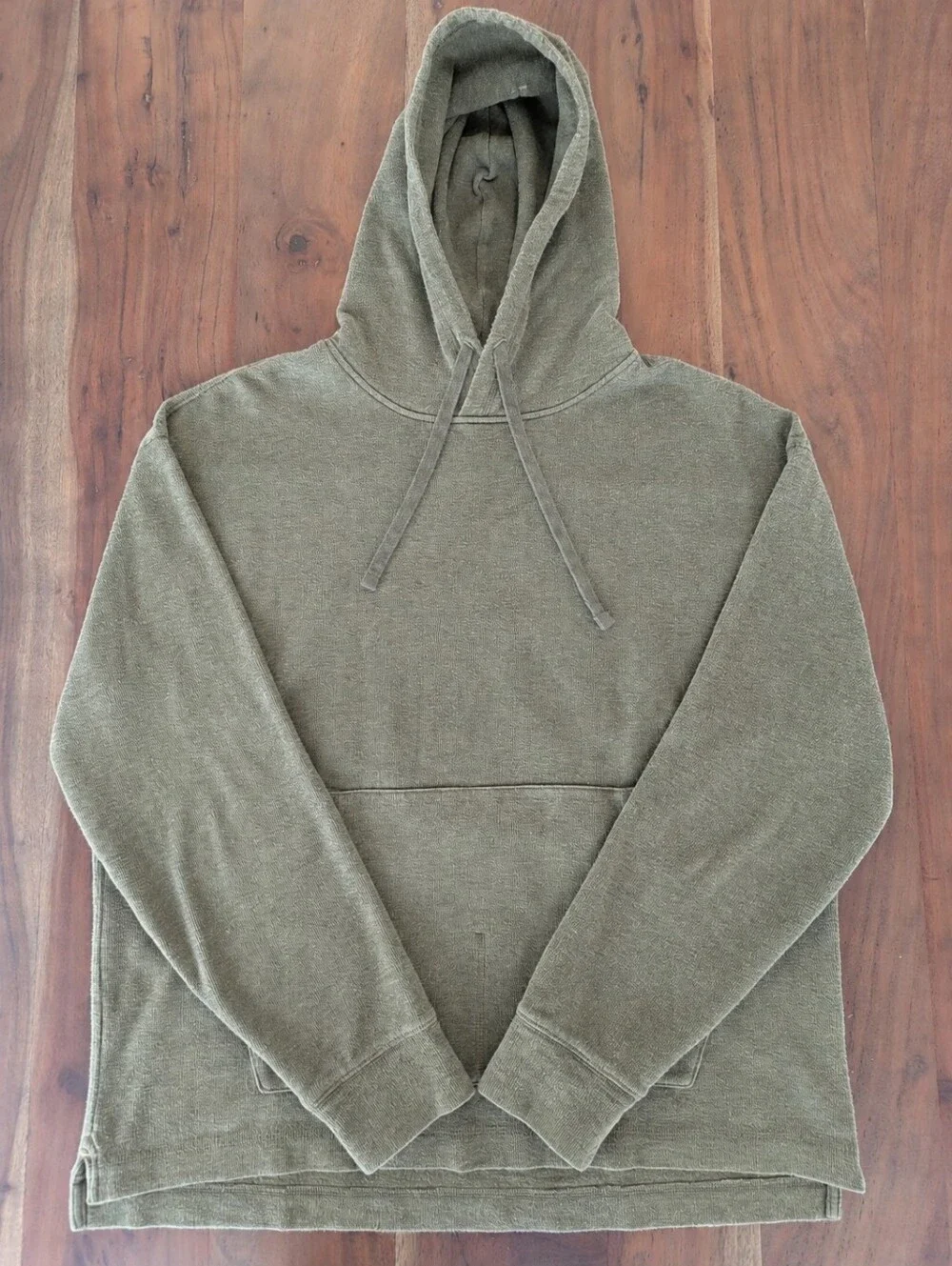 Banana Republic Double-Knit Pullover Hoodie - Exploration Green